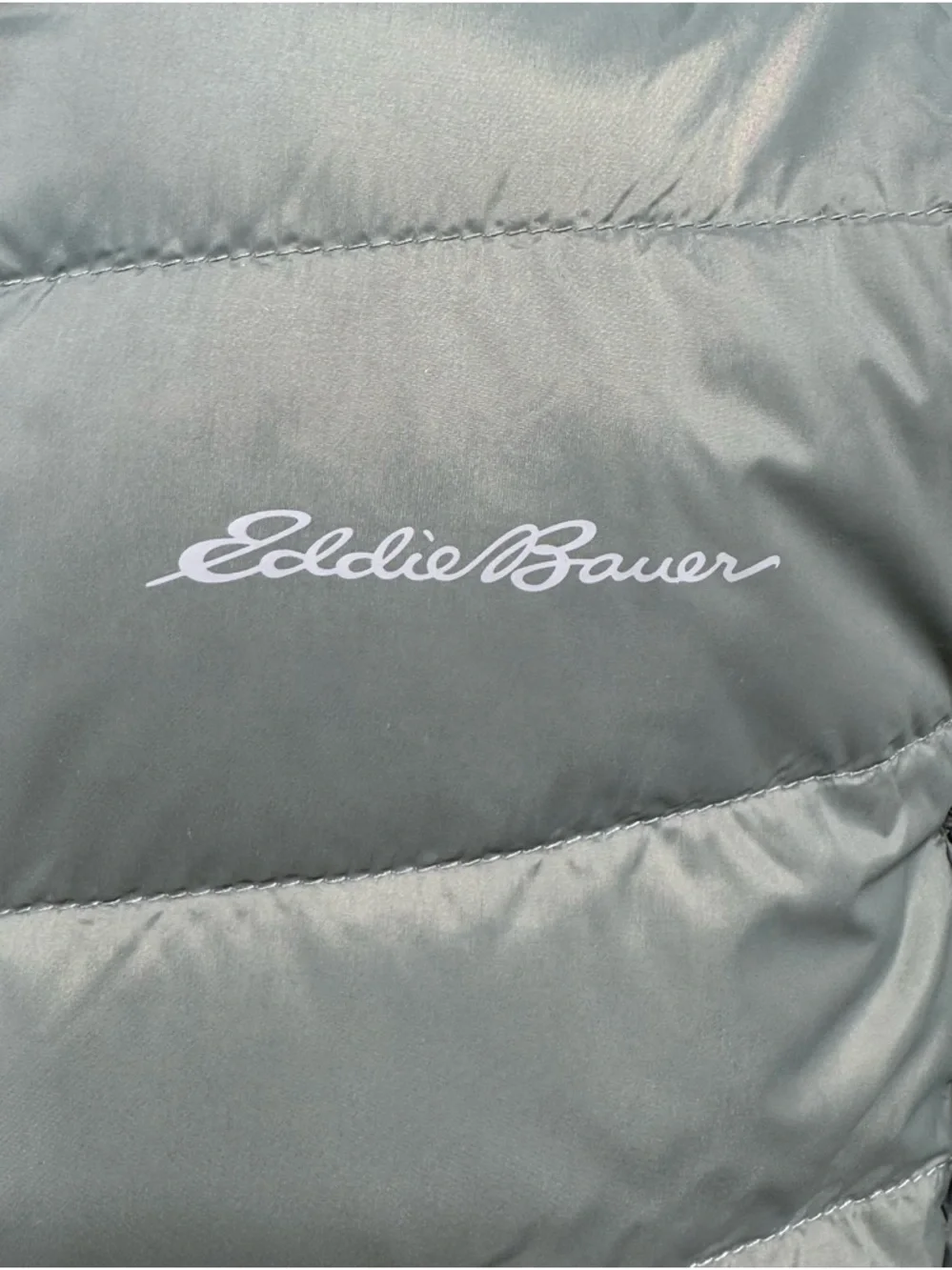 Eddie Bauer CirrusLite Down Vest Womens Sz L Olive Green 650 Fill Puffer Jacket - Picture 10 of 10